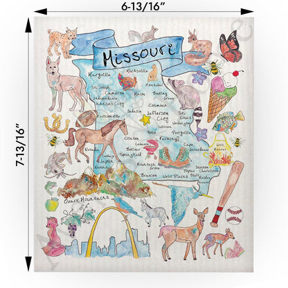 Missouri Map  Swedish Cloth