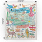 Nebraska Map Swedish Cloth