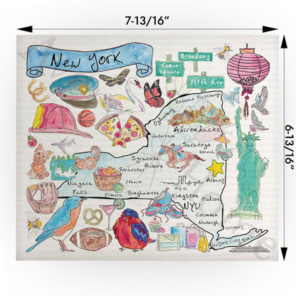 New York Map  Swedish Cloth