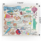 New York Map  Swedish Cloth