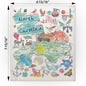 North Carolina Map Swedish Cloth