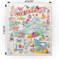 Virginia Map Swedish Cloth