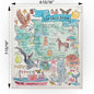 Washington Map Swedish Cloth