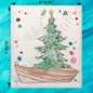 Rowboat Christmas Tree Kitchen Décor Swedish Dishcloth