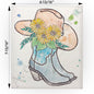 Blue Cowgirl Boots Swedish Cloth