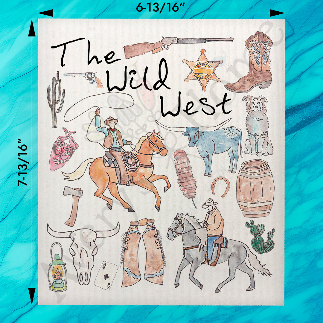 The Wild West Kitchen Decor Swedish Dishcloth