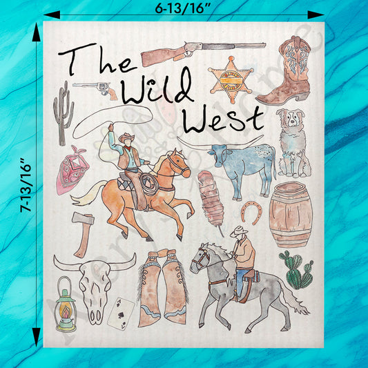 The Wild West Kitchen Decor Swedish Dishcloth