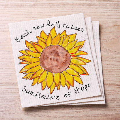 Sunflowers of Hope Swedish Cloth