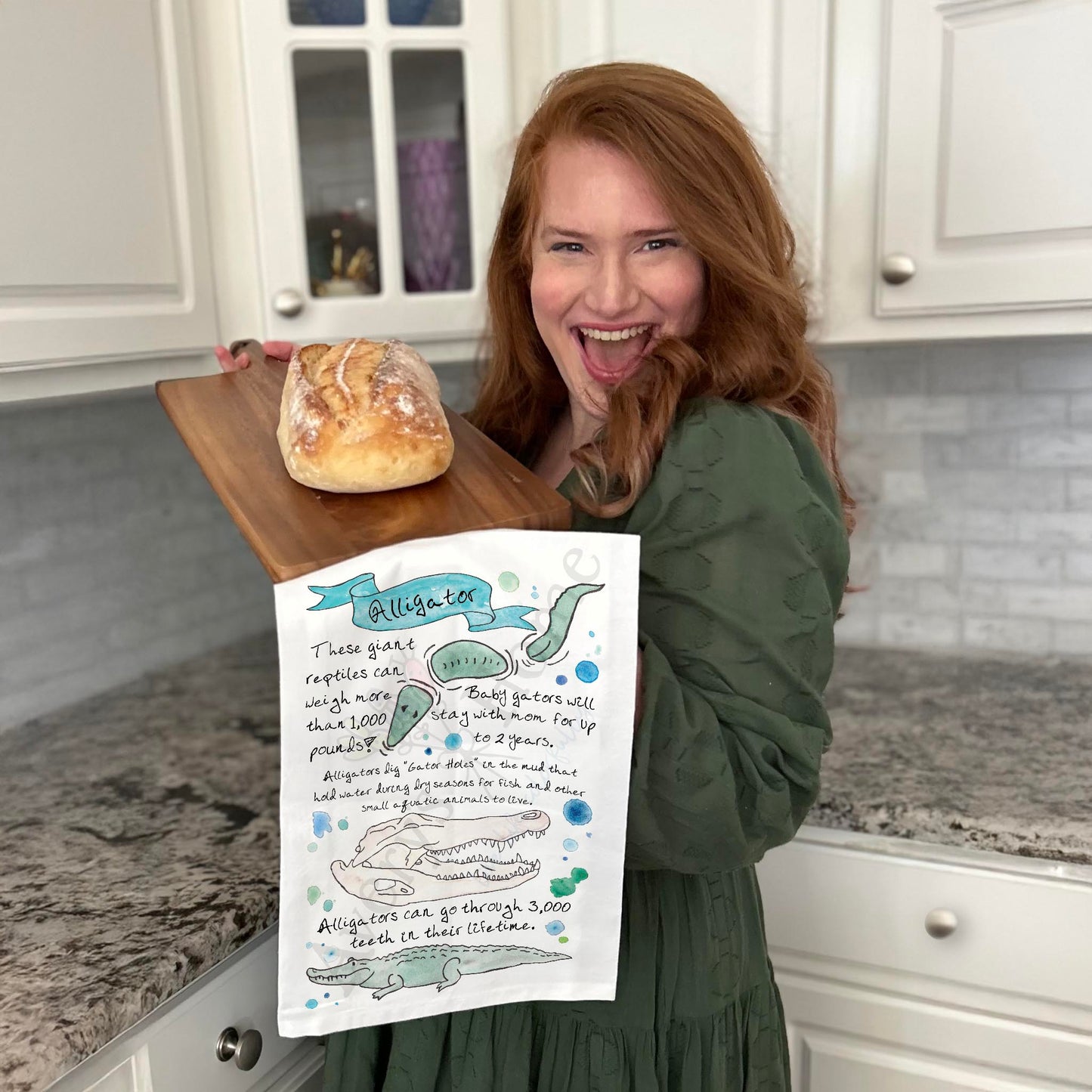 Alligator Facts Kitchen Towel