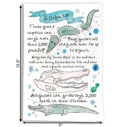Alligator Facts Kitchen Towel
