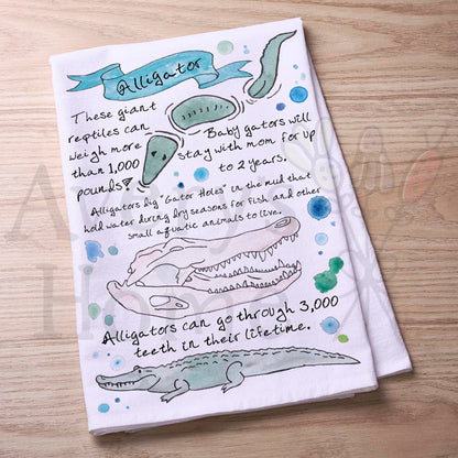 Alligator Facts Kitchen Towel