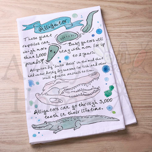 Alligator Facts Kitchen Towel