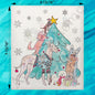 Dogs & Christmas Tree Swedish Dishcloth – Tail-Wagging Holiday