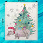 I Want a Hippopotamus For Christmas Swedish Dishcloth – Playful Holiday Song