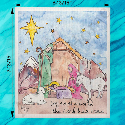 Christmas Nativity Swedish Dishcloth – Reason for the Season