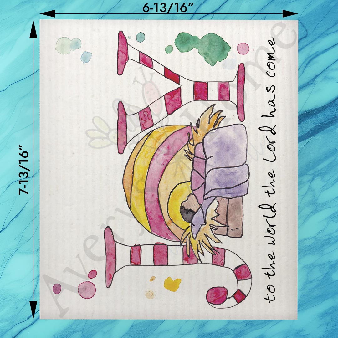 Joy in the Season Swedish Dishcloth – Peaceful Winter Message