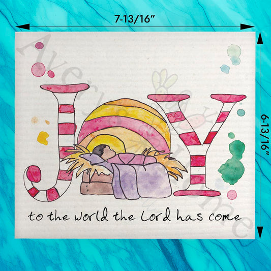 Joy in the Season Swedish Dishcloth – Peaceful Winter Message