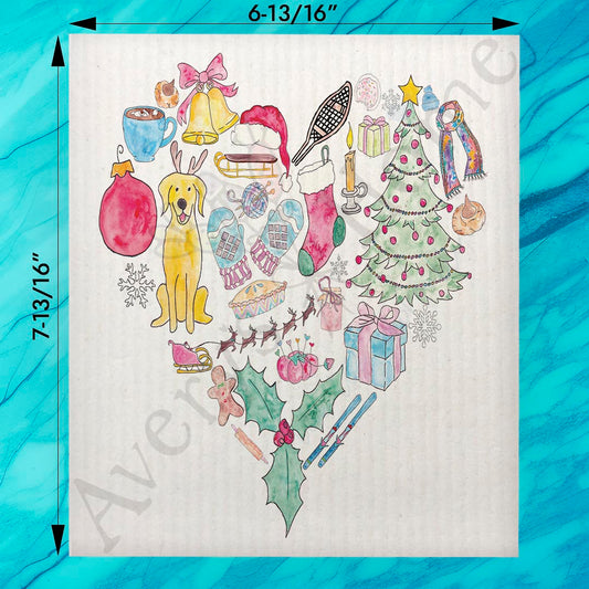 Most Wonderful Time of the Year Swedish Dishcloth – Festive Classic