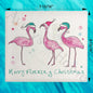 Flamingo's Warm Wishes Swedish Dishcloth – Holiday in the Tropics