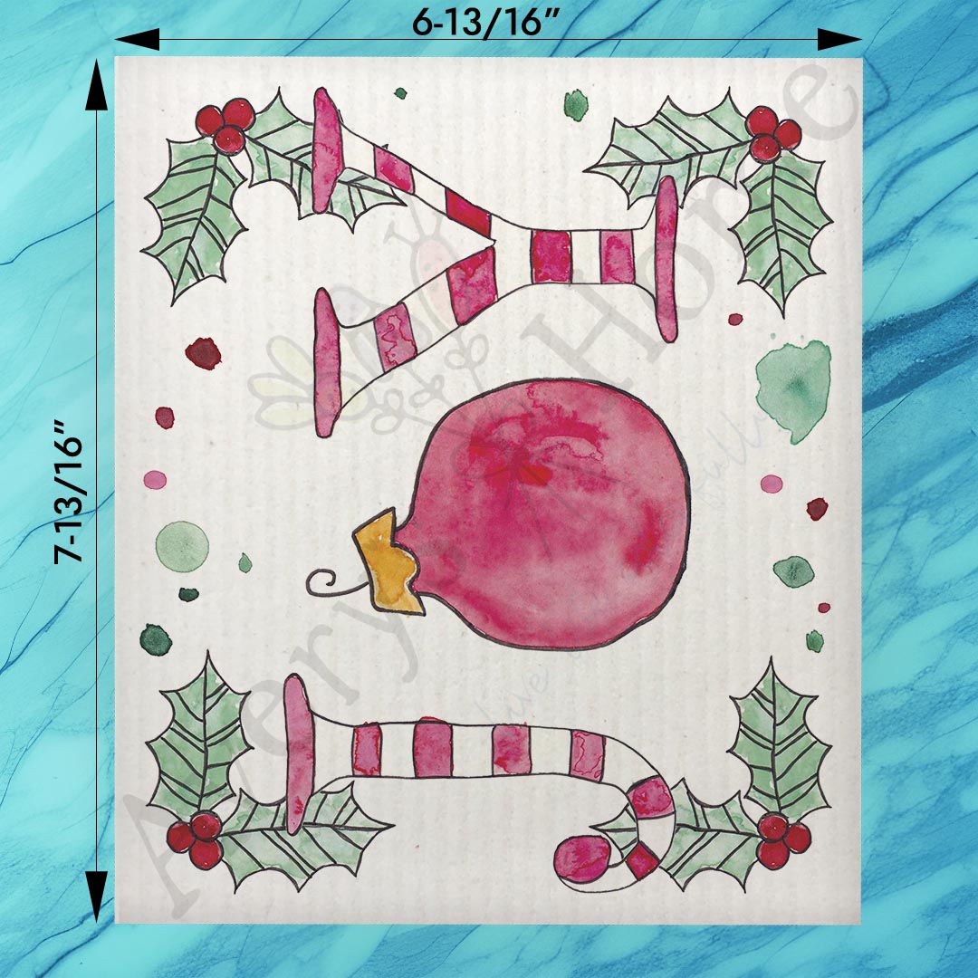 Holiday Joy Swedish Dishcloth – Seaside Wishes & Shells