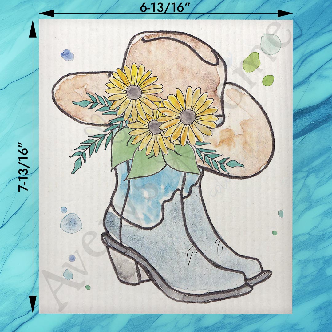 Ride Like a Cowgirl Swedish Dishcloth – Floral Grit & Grace