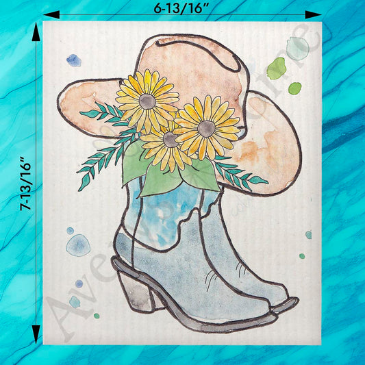 Ride Like a Cowgirl Swedish Dishcloth – Floral Grit & Grace