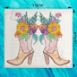 Red Cowgirl Boots Swedish Dishcloth – Kick Up Some Bloom
