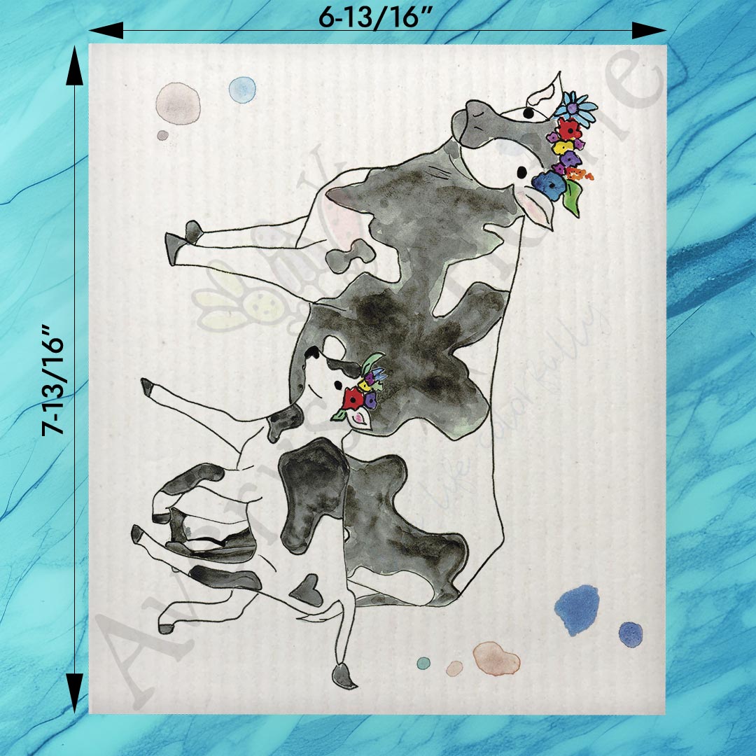 Cow & Baby Swedish Dishcloth – Gentle Farm Love