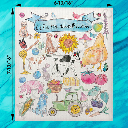 Life on the Farm Swedish Dishcloth – Ranch Dog Days