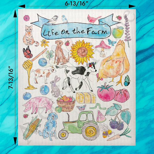 Life on the Farm Swedish Dishcloth – Ranch Dog Days