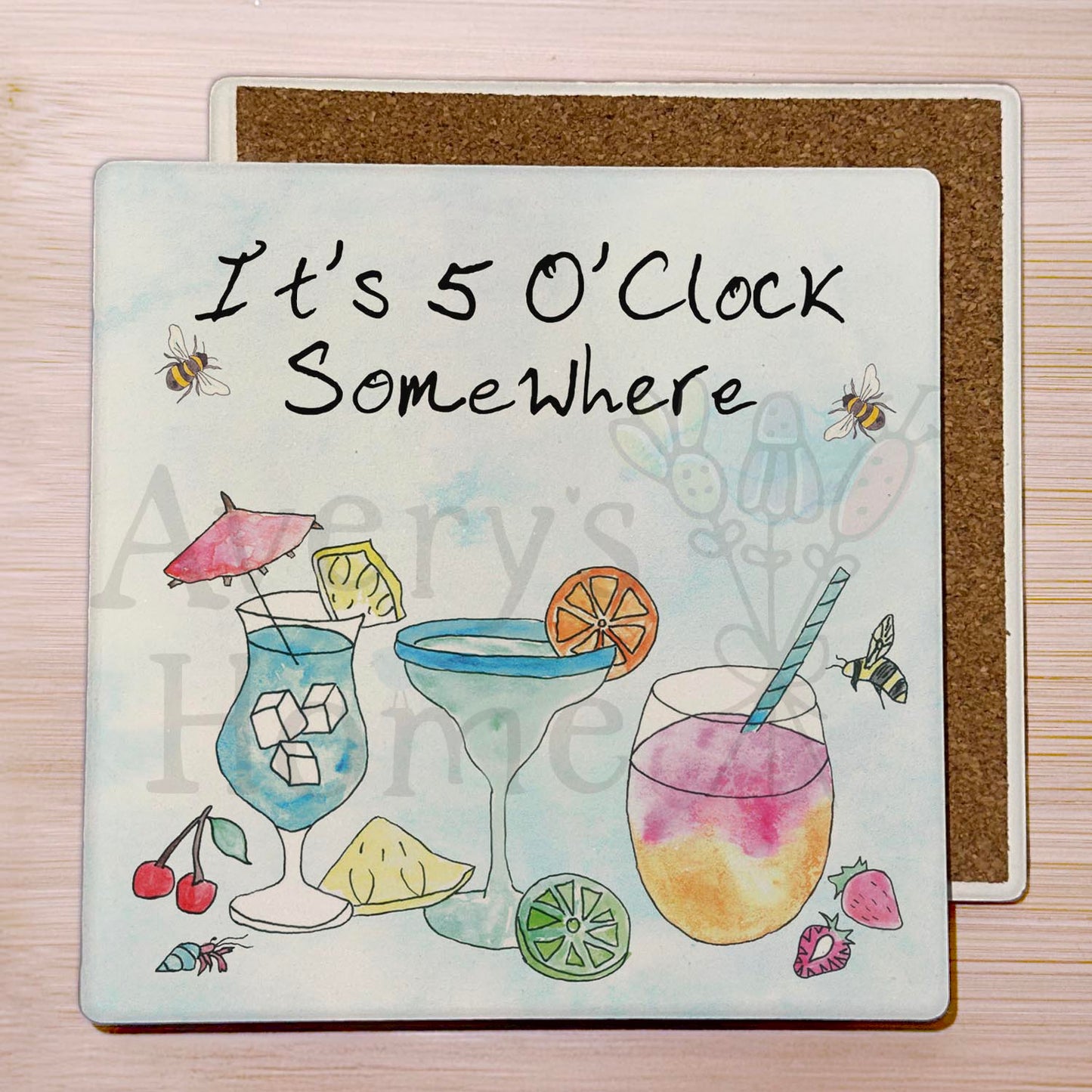 5 O'clock Somewhere Stone Coaster