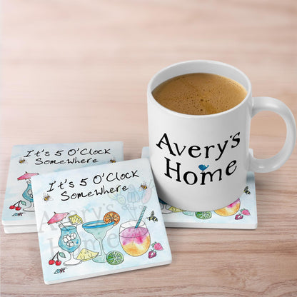 5 O'clock Somewhere Stone Coaster