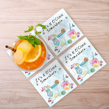 5 O'clock Somewhere Stone Coaster