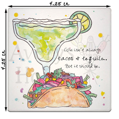 Tacos & Tequila Stone Coaster