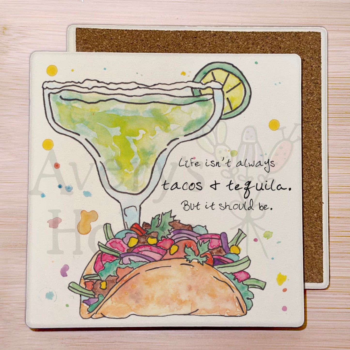 Tacos & Tequila Stone Coaster