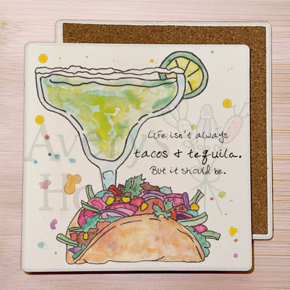 Tacos & Tequila Stone Coaster
