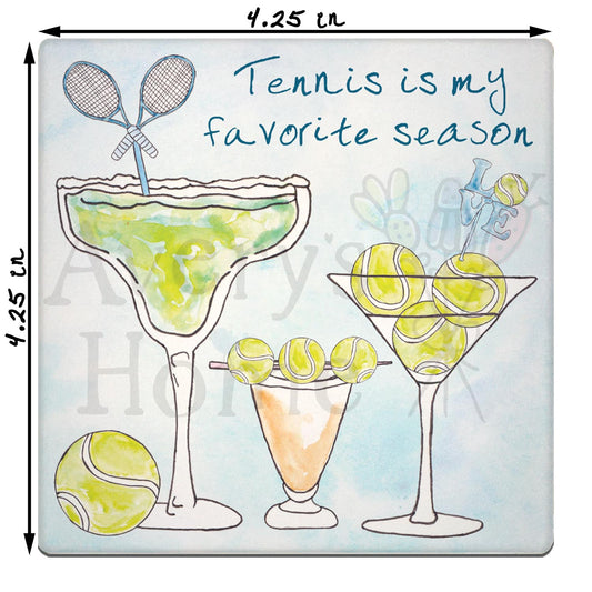 Tennis Is My Favorite Season Stone Coaster