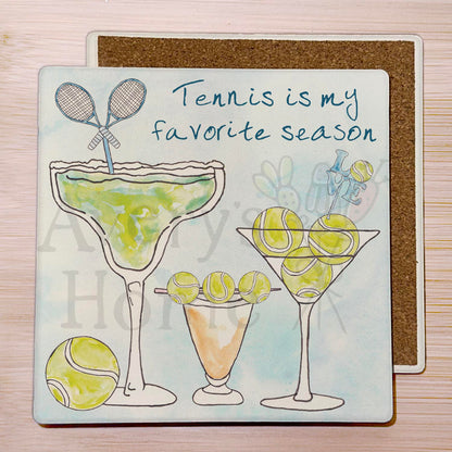 Tennis Is My Favorite Season Stone Coaster