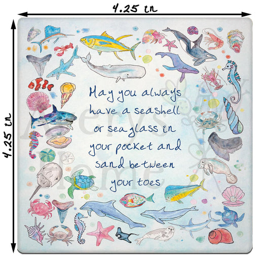 Ocean Blessing Stone Coaster