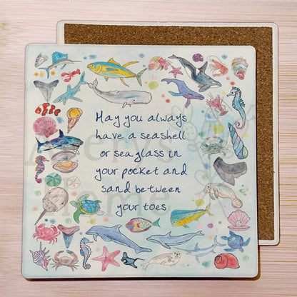 Ocean Blessing Stone Coaster