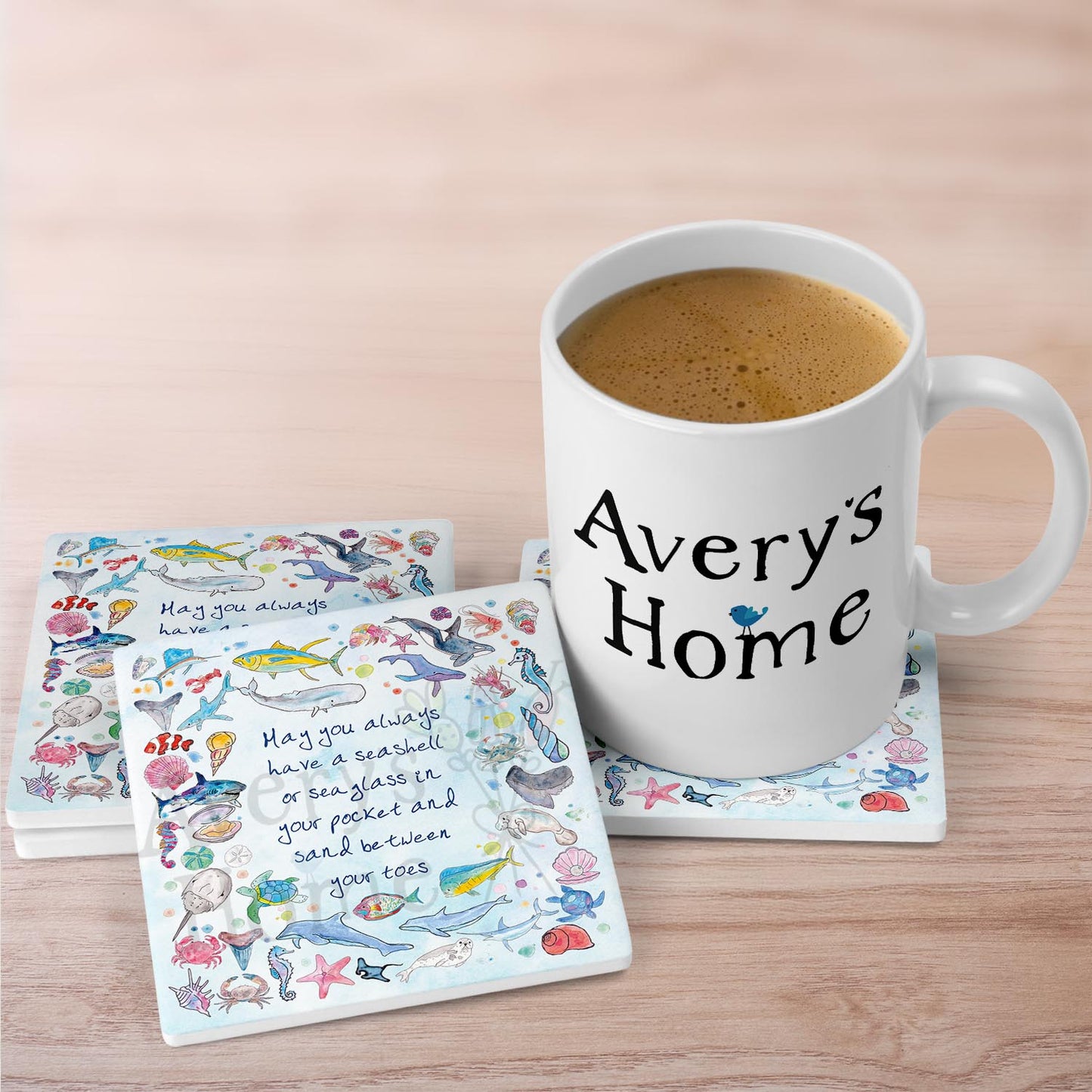 Ocean Blessing Stone Coaster