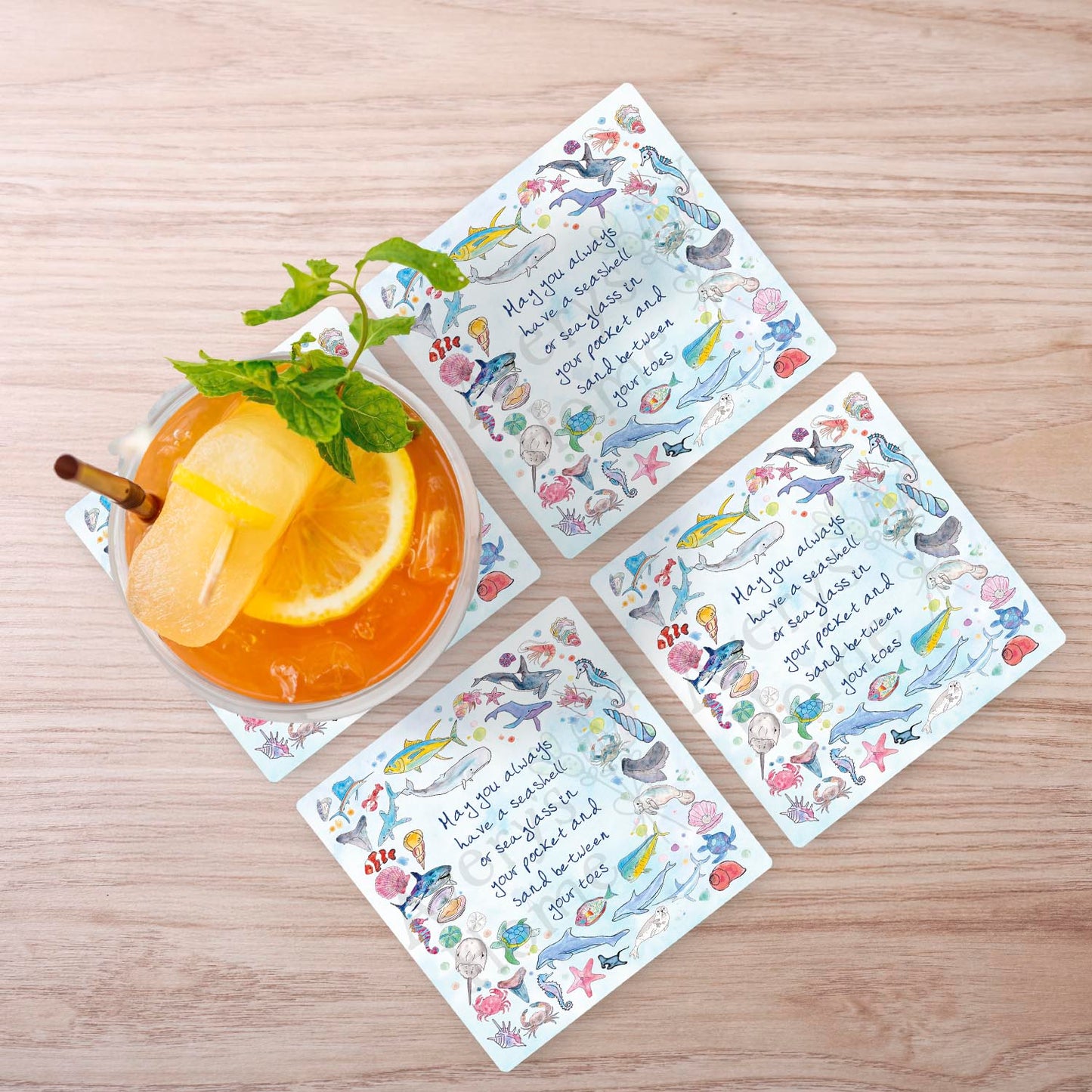 Ocean Blessing Stone Coaster