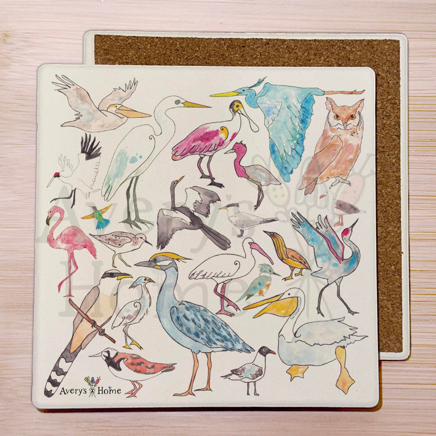 Coastal Birds Stone Coaster