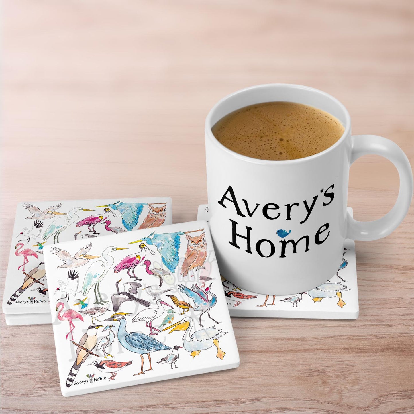 Coastal Birds Stone Coaster