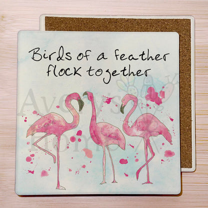 Birds of a Feather Stone Coaster