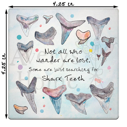 Shark Tooth Hunting Stone Coaster