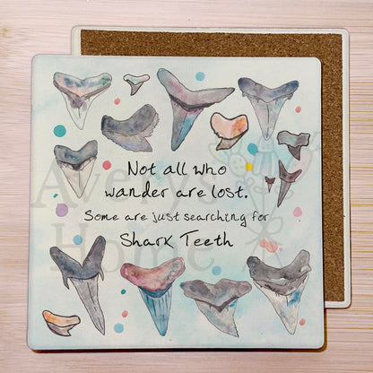 Shark Tooth Hunting Stone Coaster