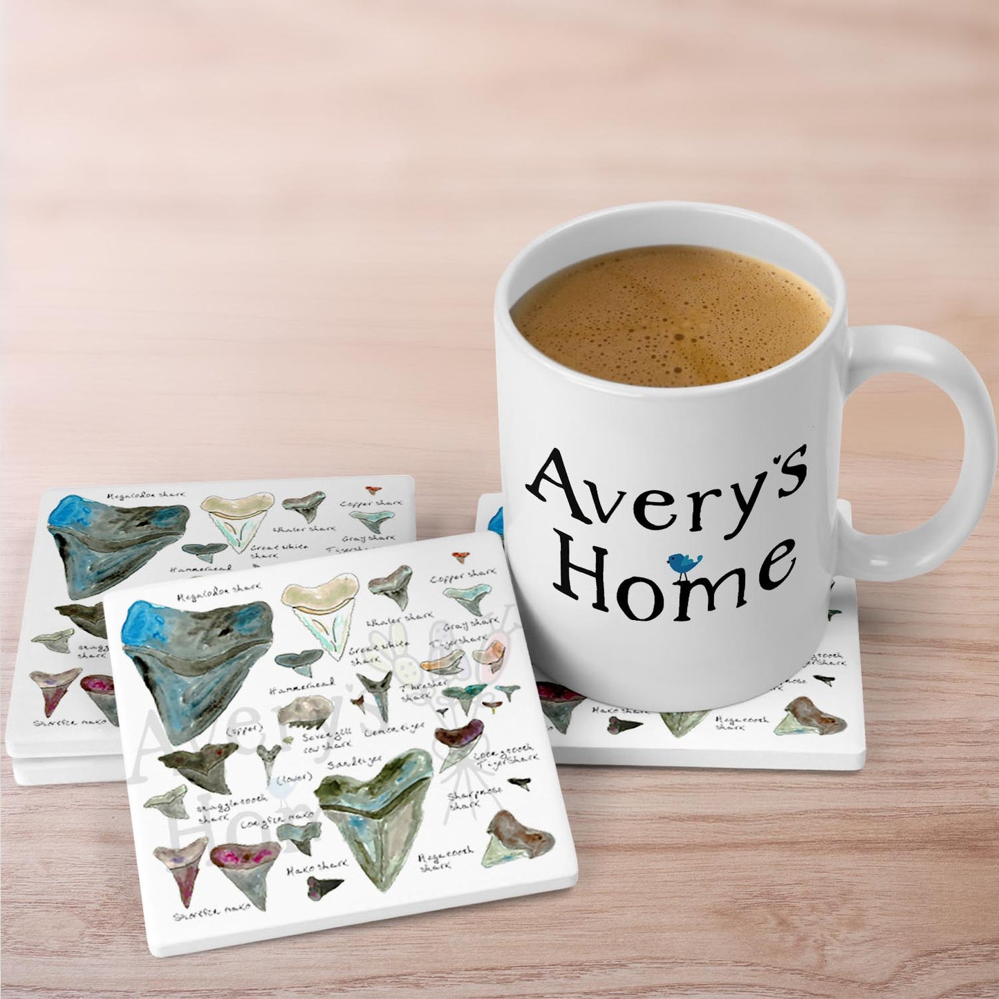 Shark Tooth Collector Stone Coaster