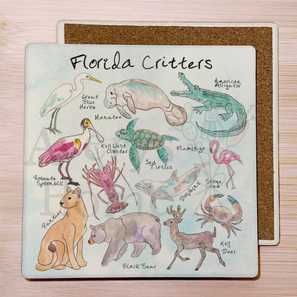 Florida Critters Stone Coaster