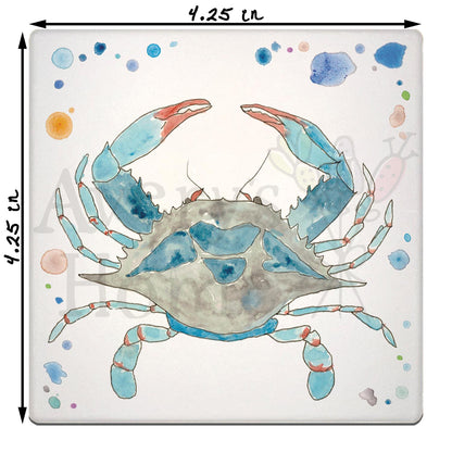 Blue Crab Stone Coaster